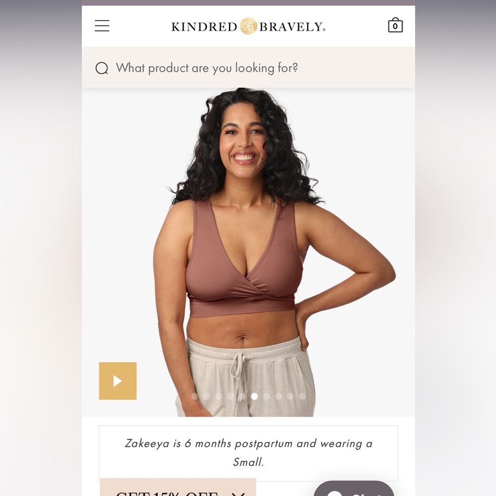 Kindred Bravely French Terry Racerback nursing/sleep bra